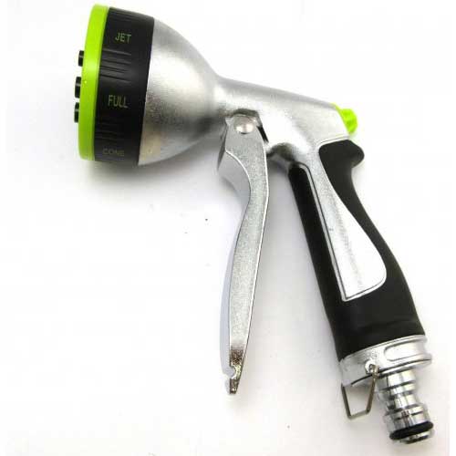 Brass 6 Function Spray Gun With Rubber Grip