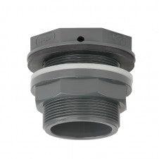 PVC Tank Connector 50mm pipe - 2" BSP Thread