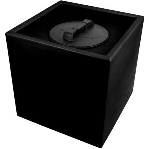 80 Litre Cube Water Tank 45 cm Square Black