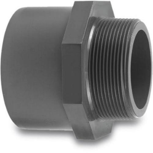 PVC Connector 32mm Glue - 1 1/4" Male Thread 16 Bar