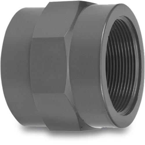 Threaded PVC Socket 63mm Glue - 1 1/2" Thread