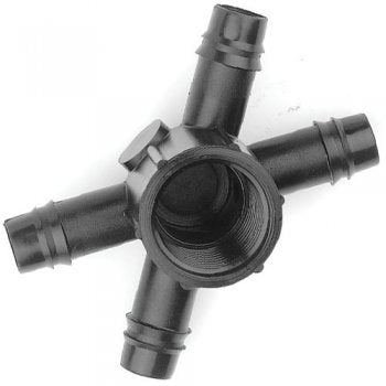 Tavlit Push Fit 4 Way Connector 20mm - 3/4" Female Thread