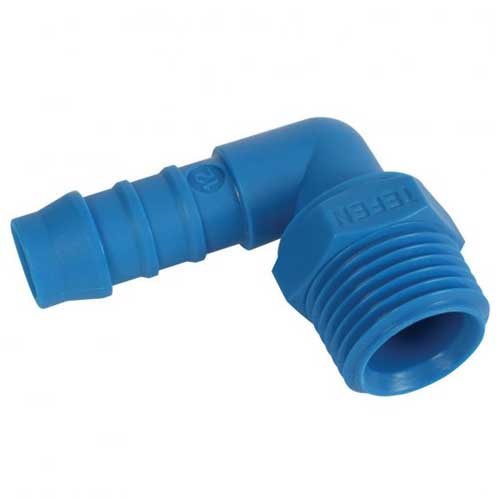 Tefen Male Hose Elbow 19mm x 1/2" BSP